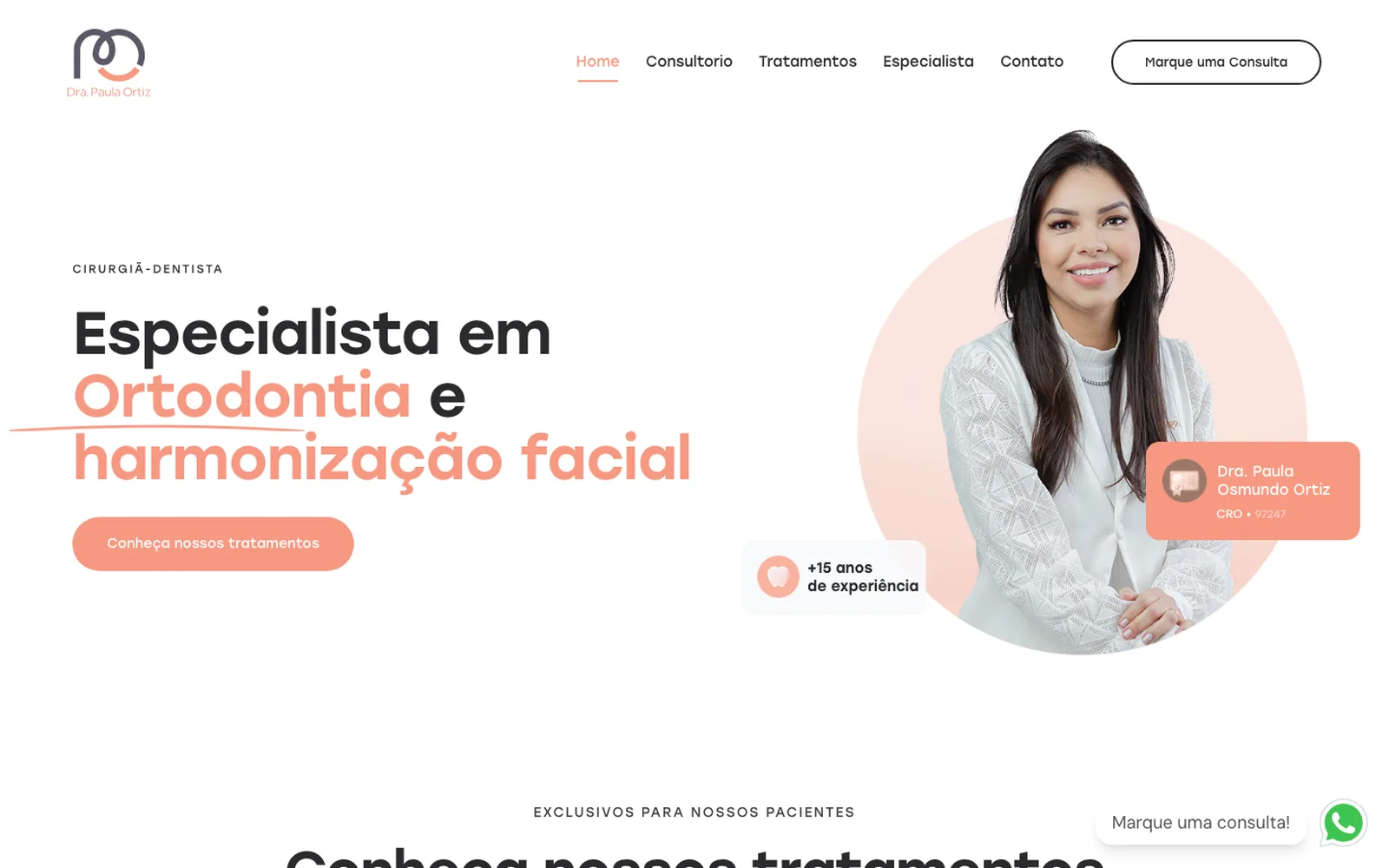 Capa do projeto Dra. Paula Ortiz