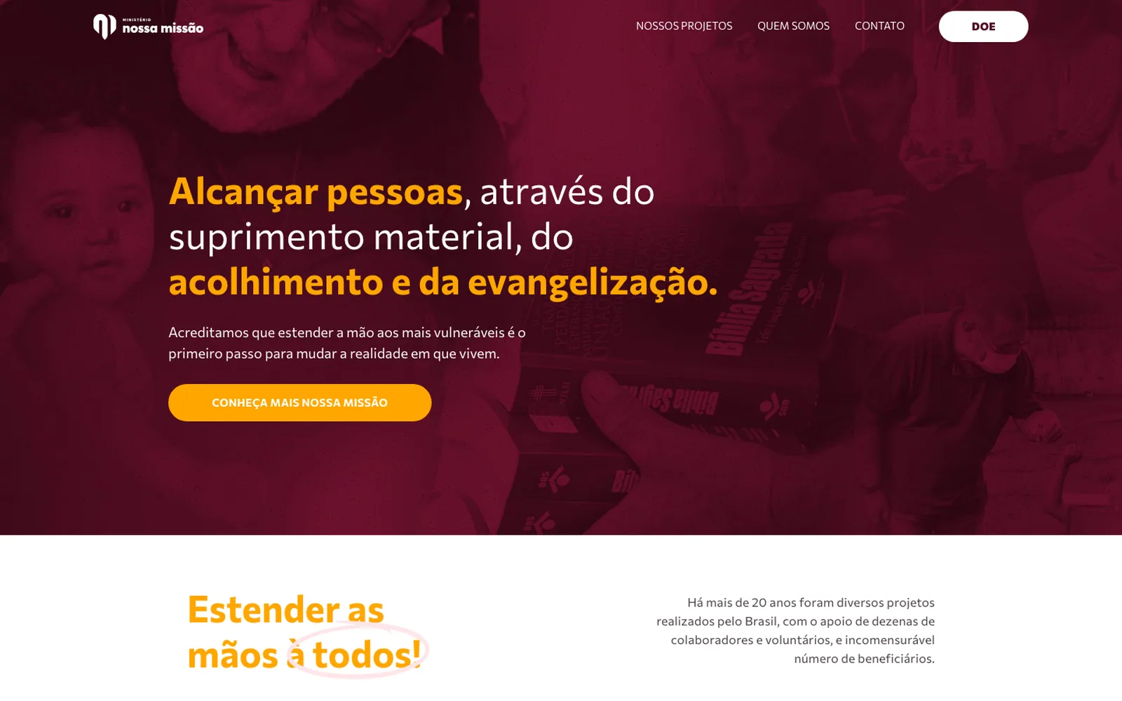 Capa do projeto Nossa Missão