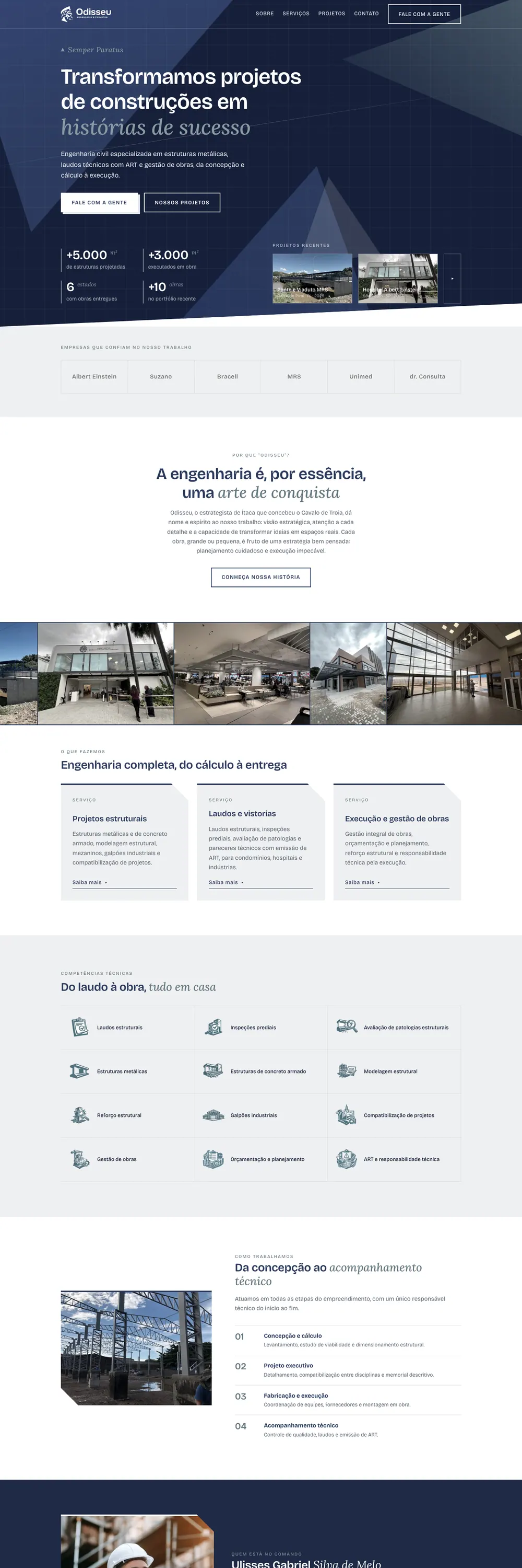 Site da Odisseu Engenharia