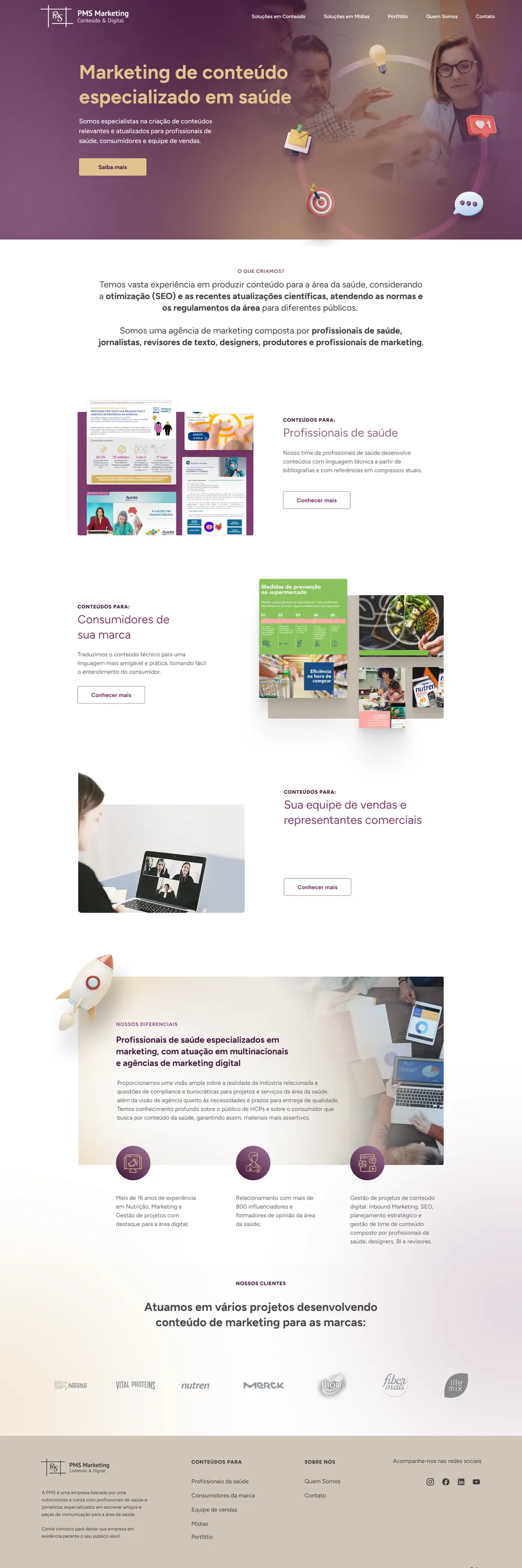 Site da PMS Marketing